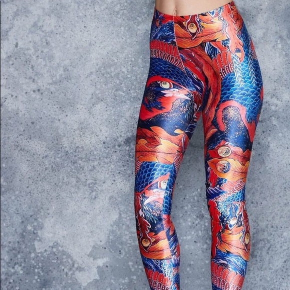 Blackmilk Pants - PHOENIX ARISING HIGH WAISTED VELVET LEGGINGS